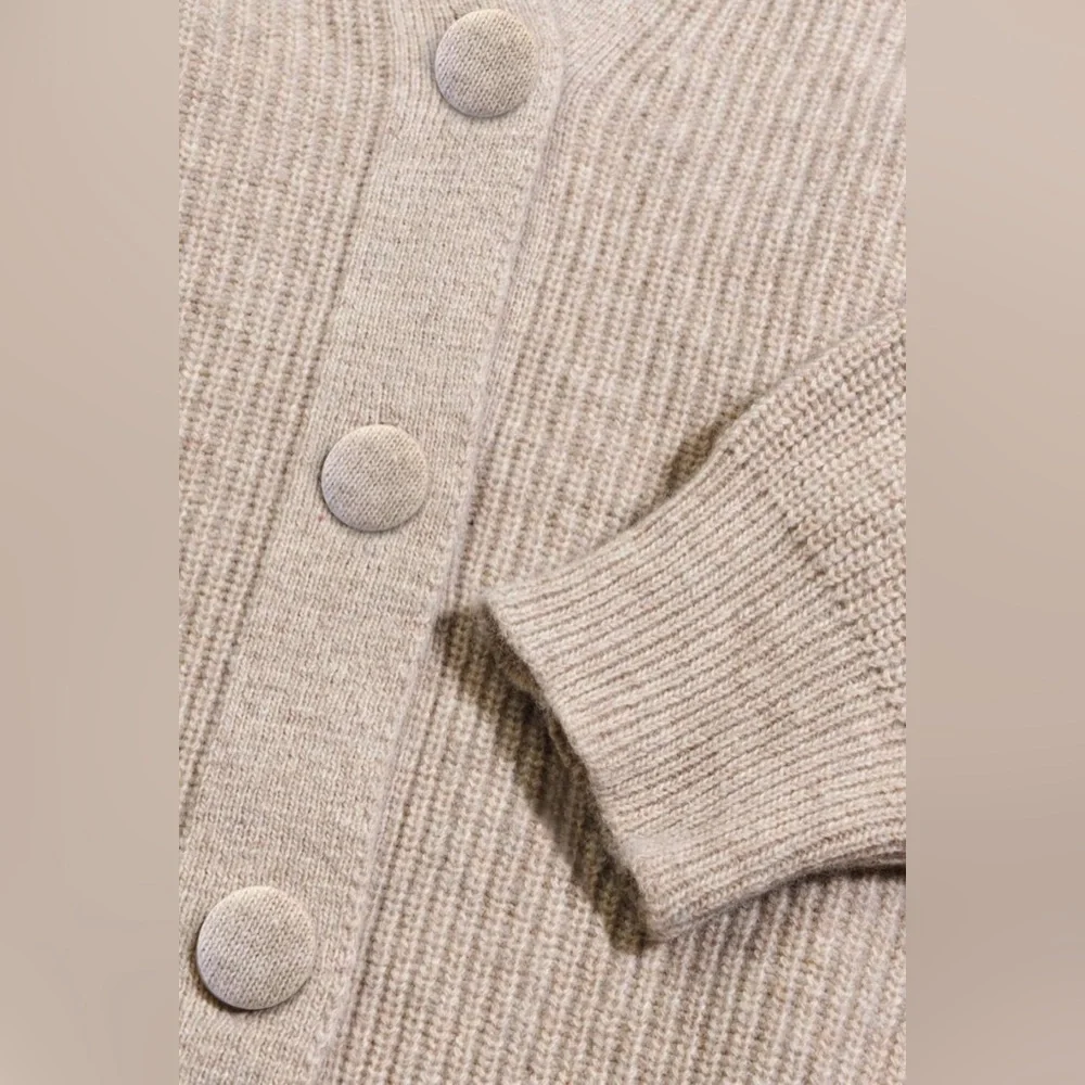 Rouje Beige Cassiopee Cardigan, size FR 40 - Picture 5 of 11